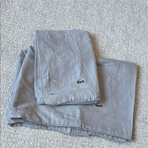Standard Gray Lacoste Pillow Cases (2)